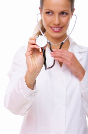 simsearch:400-04526743,k - 20-25 years old beautiful female doctor isolates on white Stock Photo - Budget Royalty-Free & Subscription, Code: 400-04072747