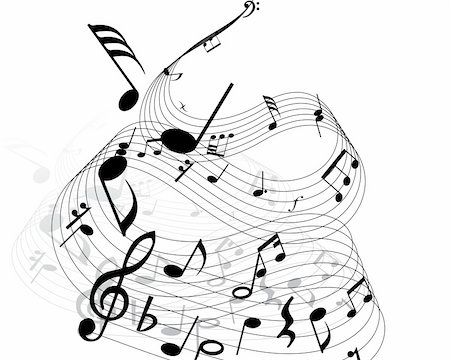simsearch:400-04994761,k - Musical notes background with lines. Vector illustration. Stock Photo - Budget Royalty-Free & Subscription, Code: 400-04073160