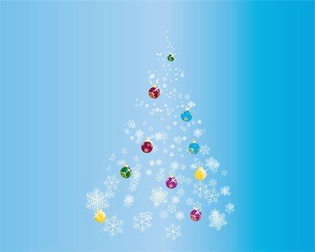 simsearch:400-04075707,k - Christmas (New Year) fir-tree with balls. Vector illustration. Stock Photo - Budget Royalty-Free & Subscription, Code: 400-04073616