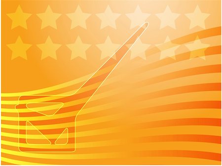 simsearch:400-05724136,k - Checkmark over stars and stripes, illustrationg United States elections Stock Photo - Budget Royalty-Free & Subscription, Code: 400-04073936