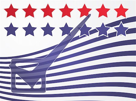 simsearch:400-05724136,k - Checkmark over stars and stripes, illustrationg United States elections Stock Photo - Budget Royalty-Free & Subscription, Code: 400-04073937