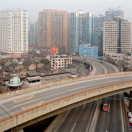 shanghai motorway - Urban highway in Shanghai Stock Photo - Budget Royalty-Free & Subscription, Code: 400-04084309