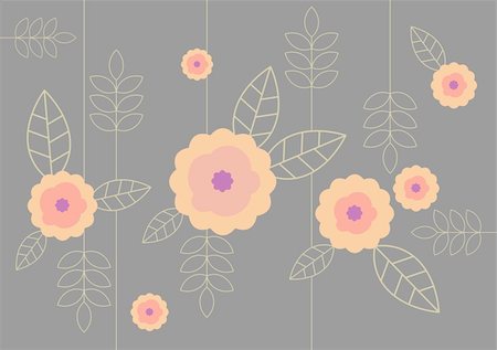 simsearch:400-04366633,k - Illustration of flower pattern. Vector Stock Photo - Budget Royalty-Free & Subscription, Code: 400-04084515