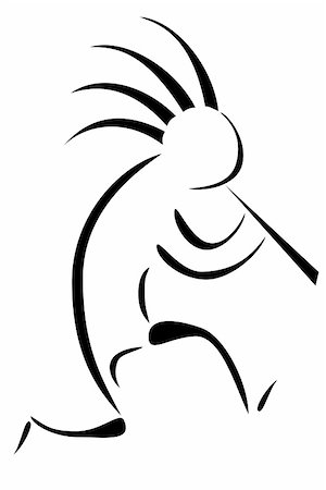 A kokopelli tribal tattoo Photographie de stock - Aubaine LD & Abonnement, Code: 400-04084791