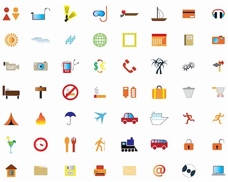 simsearch:400-04620594,k - Biggest collection of different icons for using in web design Foto de stock - Super Valor sin royalties y Suscripción, Código: 400-04084891