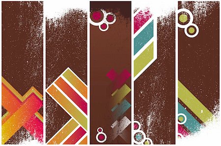 simsearch:400-04636733,k - Set of five vintage grunge vertical banners background. Easy to insert your text over and animations. Photographie de stock - Aubaine LD & Abonnement, Code: 400-04085032