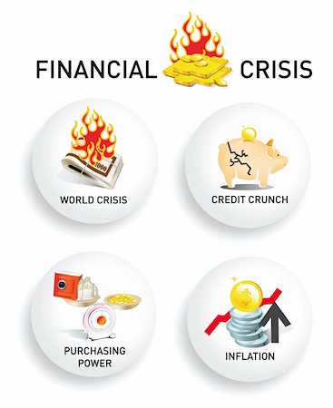simsearch:400-04702983,k - vector icons devoted to the topic "crisis" Stock Photo - Budget Royalty-Free & Subscription, Code: 400-04086176
