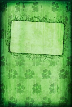 simsearch:400-04086179,k - Grunge background with clover and copy-space for St. Patrick?s Day Foto de stock - Super Valor sin royalties y Suscripción, Código: 400-04086199