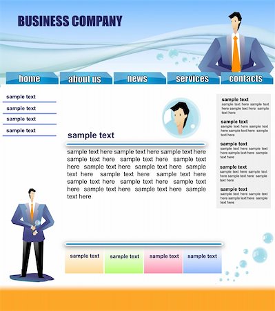 simsearch:400-04387930,k - editable website vector template Photographie de stock - Aubaine LD & Abonnement, Code: 400-04086192