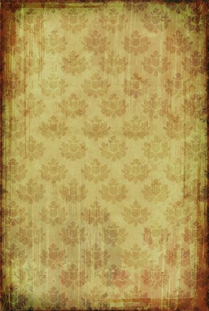 simsearch:400-04086179,k - Vintage burnt wallpaper with floral pattern Foto de stock - Super Valor sin royalties y Suscripción, Código: 400-04086203