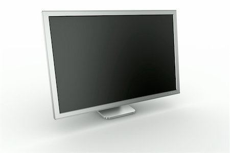 simsearch:400-04086261,k - 3d rendering of an aluminum monitor on white background Photographie de stock - Aubaine LD & Abonnement, Code: 400-04086259