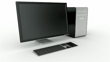 data security screens - 3d rendering of a stylish computer in black plastic Stock Photo - Budget Royalty-Free & Subscription, Code: 400-04086253