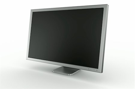 simsearch:400-04614196,k - 3d rendering of an aluminum monitor on white background Photographie de stock - Aubaine LD & Abonnement, Code: 400-04086260