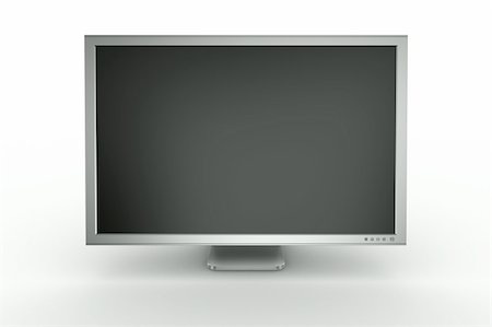 simsearch:400-04086261,k - 3d rendering of an aluminum monitor on white background Photographie de stock - Aubaine LD & Abonnement, Code: 400-04086262