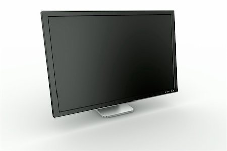 simsearch:400-04086261,k - 3d rendering of a black plastic monitor on a white background Photographie de stock - Aubaine LD & Abonnement, Code: 400-04086270