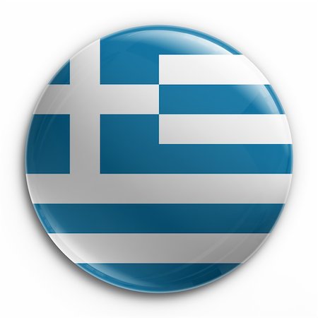 flag greece 3d - 3d rendering of a badge with the Greek flag Stock Photo - Budget Royalty-Free & Subscription, Code: 400-04086462