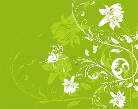 simsearch:400-04136291,k - Flower background with butterfly, element for design, vector illustration Foto de stock - Super Valor sin royalties y Suscripción, Código: 400-04086585