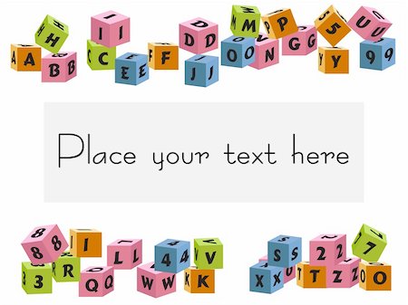 simsearch:400-04255559,k - baby blocks letters and numbers vector Stock Photo - Budget Royalty-Free & Subscription, Code: 400-04086836