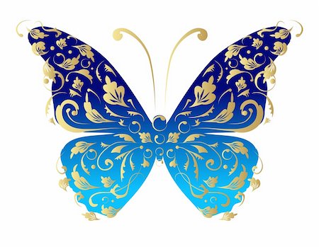 simsearch:400-06107863,k - Butterfly, ornate for your design Fotografie stock - Microstock e Abbonamento, Codice: 400-04087387