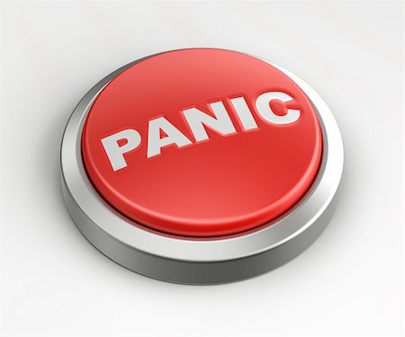 panic - 3d rendering of a red button with panic written on it. Stock Photo - Budget Royalty-Free & Subscription, Code: 400-04087584