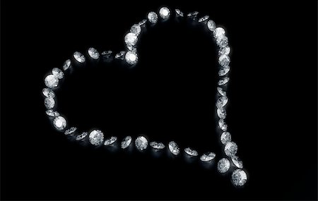 simsearch:400-04087593,k - 3d rendering of diamonds in the shape of a heart Stockbilder - Microstock & Abonnement, Bildnummer: 400-04087604