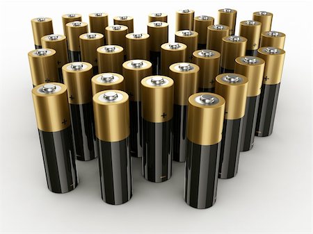 simsearch:400-06109171,k - 3d rendering of lots of batteries Stock Photo - Budget Royalty-Free & Subscription, Code: 400-04087614