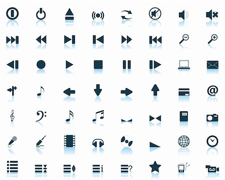 simsearch:400-07902734,k - Big collection of different icons for using in web design Photographie de stock - Aubaine LD & Abonnement, Code: 400-04087898