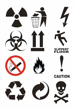 dangerous when wet sign - Useful Warning Symbols vectorial poster image isolated Stock Photo - Budget Royalty-Free & Subscription, Code: 400-04087950