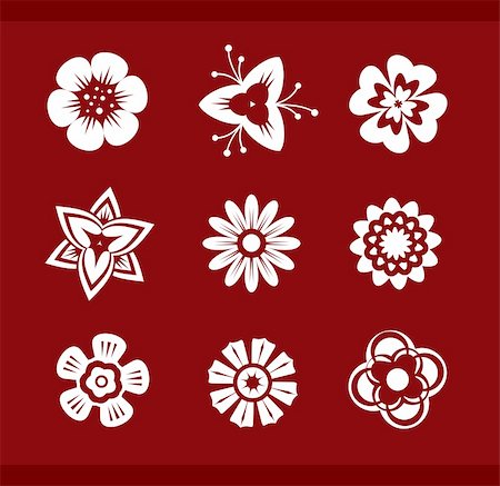 Vector design elements: Flowers (part1) Stock Photo - Budget Royalty-Free & Subscription, Code: 400-04088611