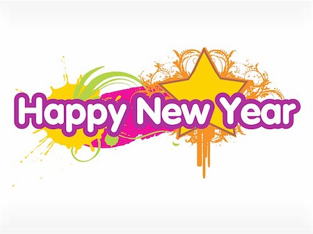 happy new year wallpaper, design19 Stock Photo - Budget Royalty-Free & Subscription, Code: 400-04089084