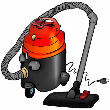 Vacuum cleaner - colored cartoon illustration as vector Stock Photo - Budget Royalty-Free & Subscription, Code: 400-04089367