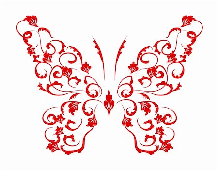 simsearch:400-06107863,k - Butterfly silhouette for you design Fotografie stock - Microstock e Abbonamento, Codice: 400-04089397