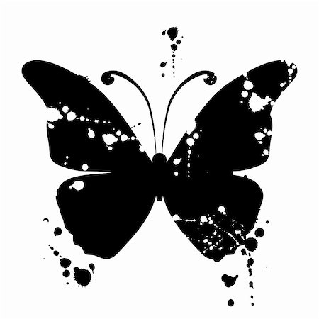 simsearch:400-06107863,k - Butterfly silhouette for you design Fotografie stock - Microstock e Abbonamento, Codice: 400-04089401