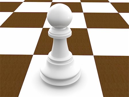 simsearch:400-04955785,k - white pawn. 3D Stock Photo - Budget Royalty-Free & Subscription, Code: 400-04089427