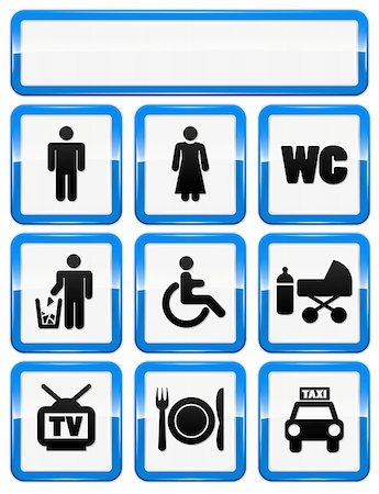 icons set of service signs vector illustration Stock Photo - Budget Royalty-Free & Subscription, Code: 400-04080133