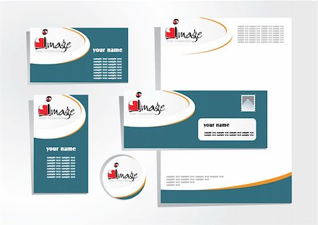corporate identity template - vector illustration Stock Photo - Budget Royalty-Free & Subscription, Code: 400-04080197