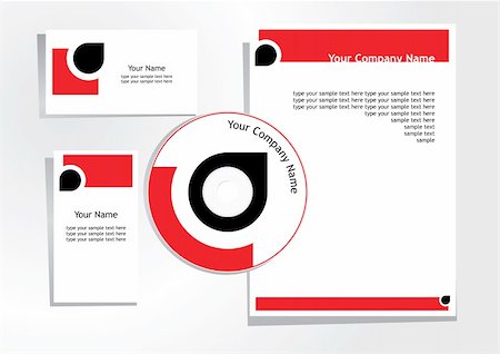 corporate identity template - vector illustration Stock Photo - Budget Royalty-Free & Subscription, Code: 400-04080204