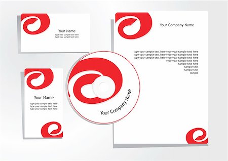 corporate identity template - vector illustration Stock Photo - Budget Royalty-Free & Subscription, Code: 400-04080203