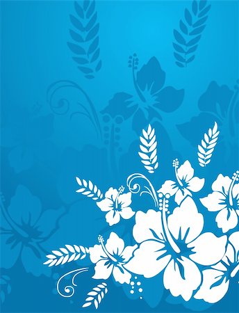 simsearch:400-04914935,k - abstract vector wallpaper of floral themes in blue Stock Photo - Budget Royalty-Free & Subscription, Code: 400-04080485