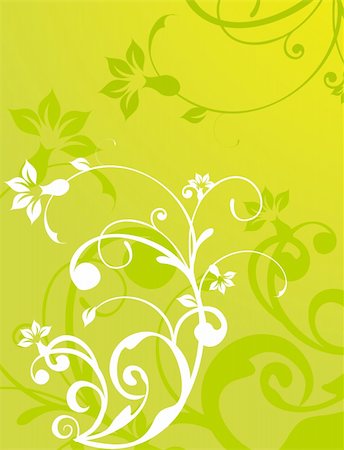 simsearch:400-04914935,k - abstract vector wallpaper of floral themes in light green Stock Photo - Budget Royalty-Free & Subscription, Code: 400-04080487
