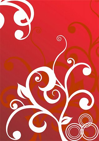 simsearch:400-08198402,k - abstract vector wallpaper of floral themes in red Foto de stock - Super Valor sin royalties y Suscripción, Código: 400-04080488