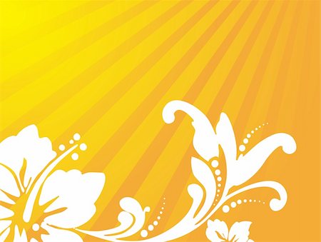 simsearch:400-04914935,k - abstract vector wallpaper of floral themes in yellow Stock Photo - Budget Royalty-Free & Subscription, Code: 400-04080489