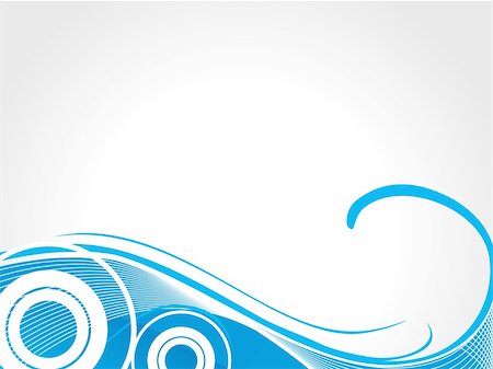 abstract vector wallpaper of blue swirl, waves and halftone elements on white background Stock Photo - Budget Royalty-Free & Subscription, Code: 400-04080482