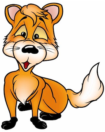 simsearch:400-04162983,k - Puppy Fox - colored cartoon illustration as vector Foto de stock - Super Valor sin royalties y Suscripción, Código: 400-04080578