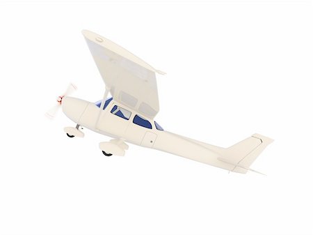 isolated small airplane over white background Stock Photo - Budget Royalty-Free & Subscription, Code: 400-04080767