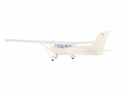 simsearch:400-08503664,k - isolated small airplane over white background Stock Photo - Budget Royalty-Free & Subscription, Code: 400-04080769