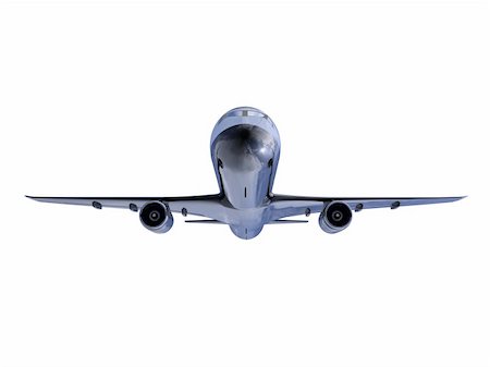 isolated black airplane over white background Stock Photo - Budget Royalty-Free & Subscription, Code: 400-04080762