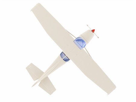simsearch:400-08503664,k - isolated small airplane over white background Foto de stock - Super Valor sin royalties y Suscripción, Código: 400-04080773