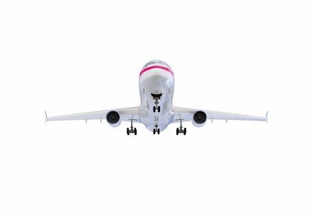 simsearch:400-08503664,k - isolated airplane over white background Stock Photo - Budget Royalty-Free & Subscription, Code: 400-04080790