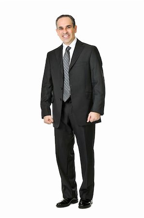 simsearch:400-04485729,k - Happy businessman in a suit isolated on white background Stock Photo - Budget Royalty-Free & Subscription, Code: 400-04081001